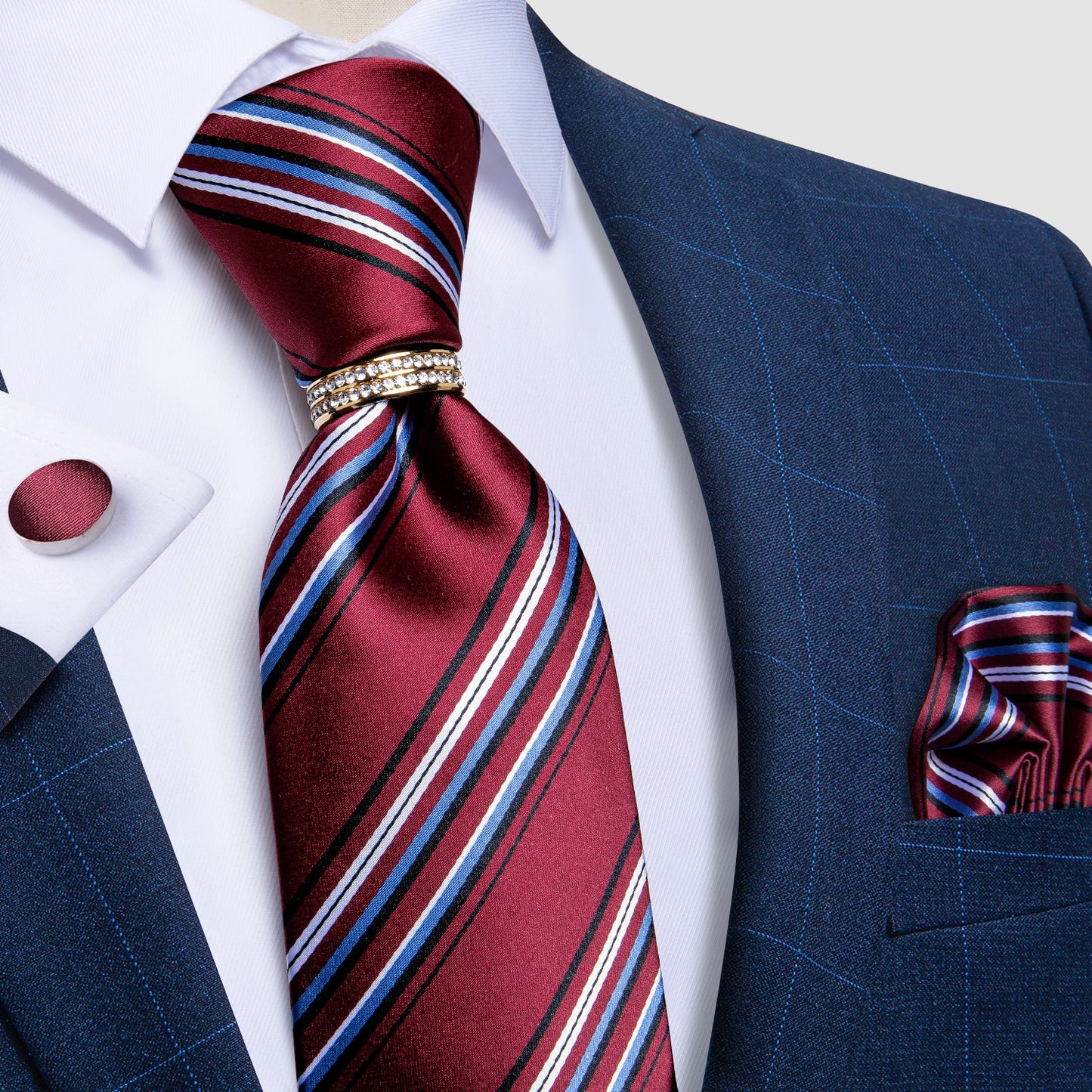 Striped Silk Ties Set