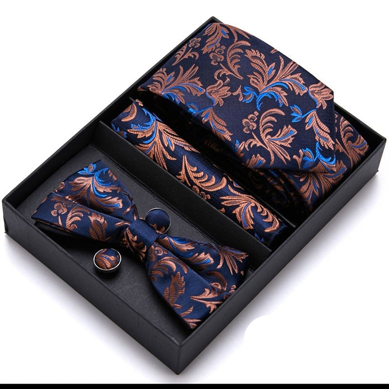 Gift Box Floral Necktie Set