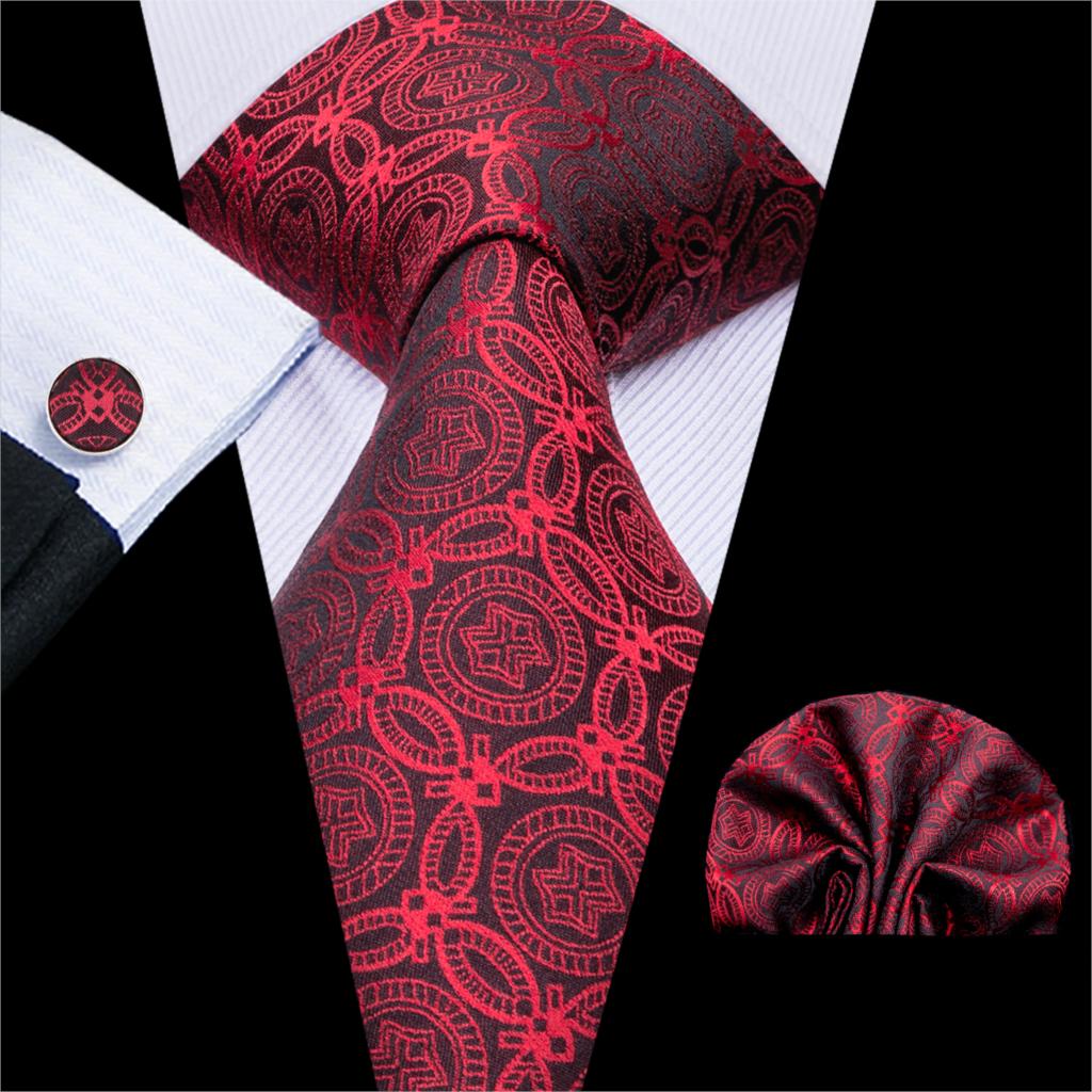 Burgundy Paisley Silk Tie