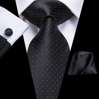 Black Paisley Silk Tie Set