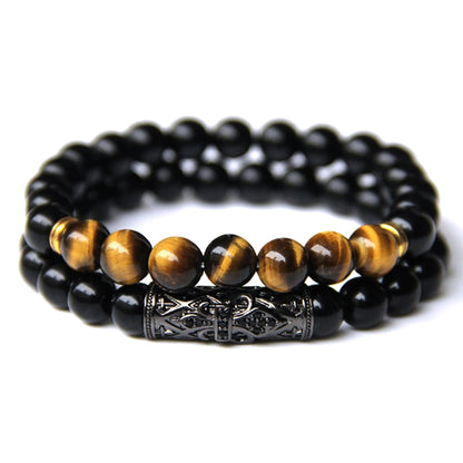 Tiger Eye Obsidian Bracelet