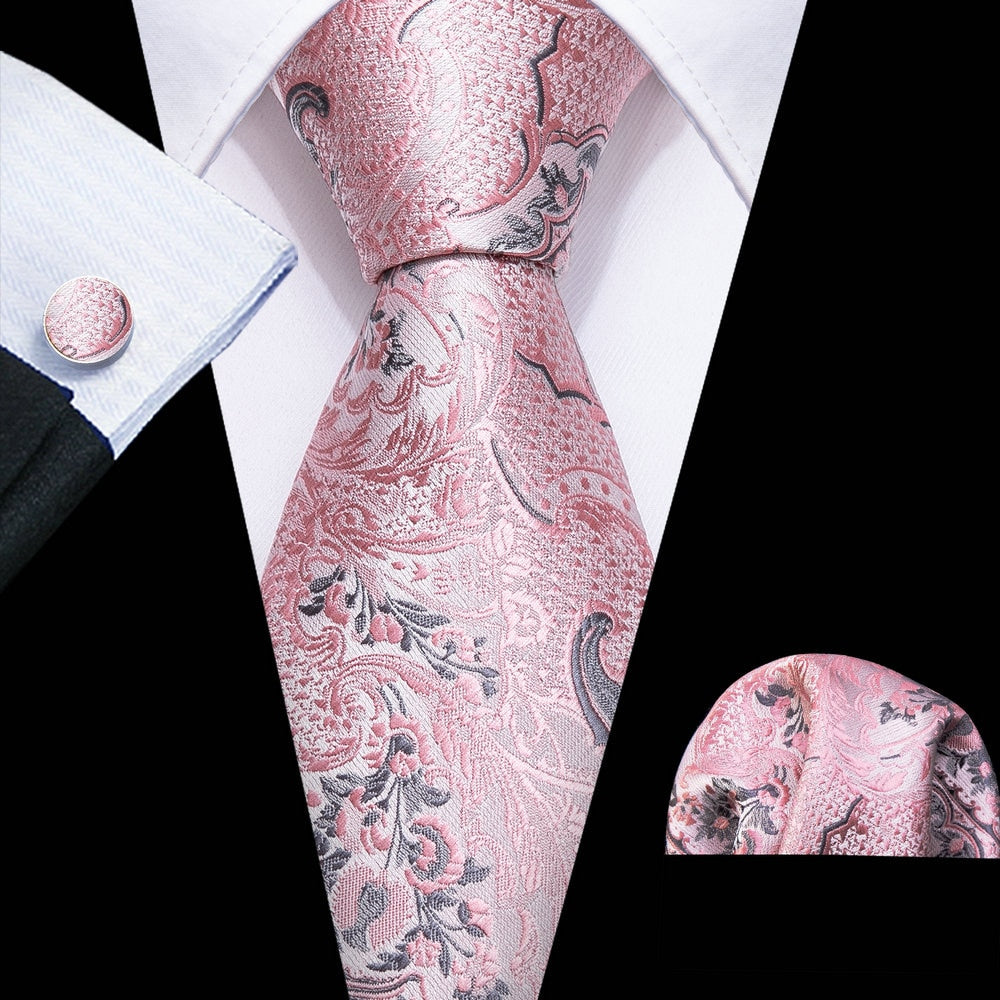 Floral Silk Tie Hanky Set