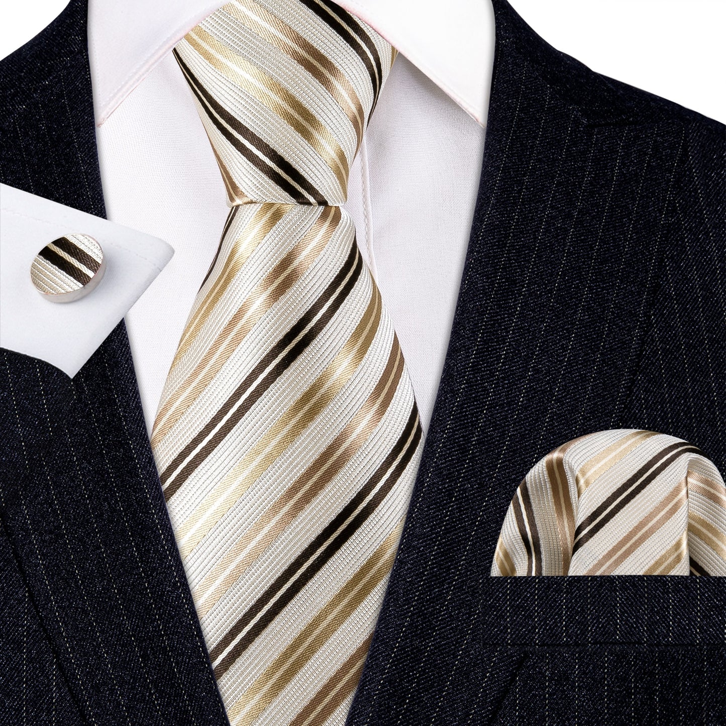 Striped Silk Tie Set