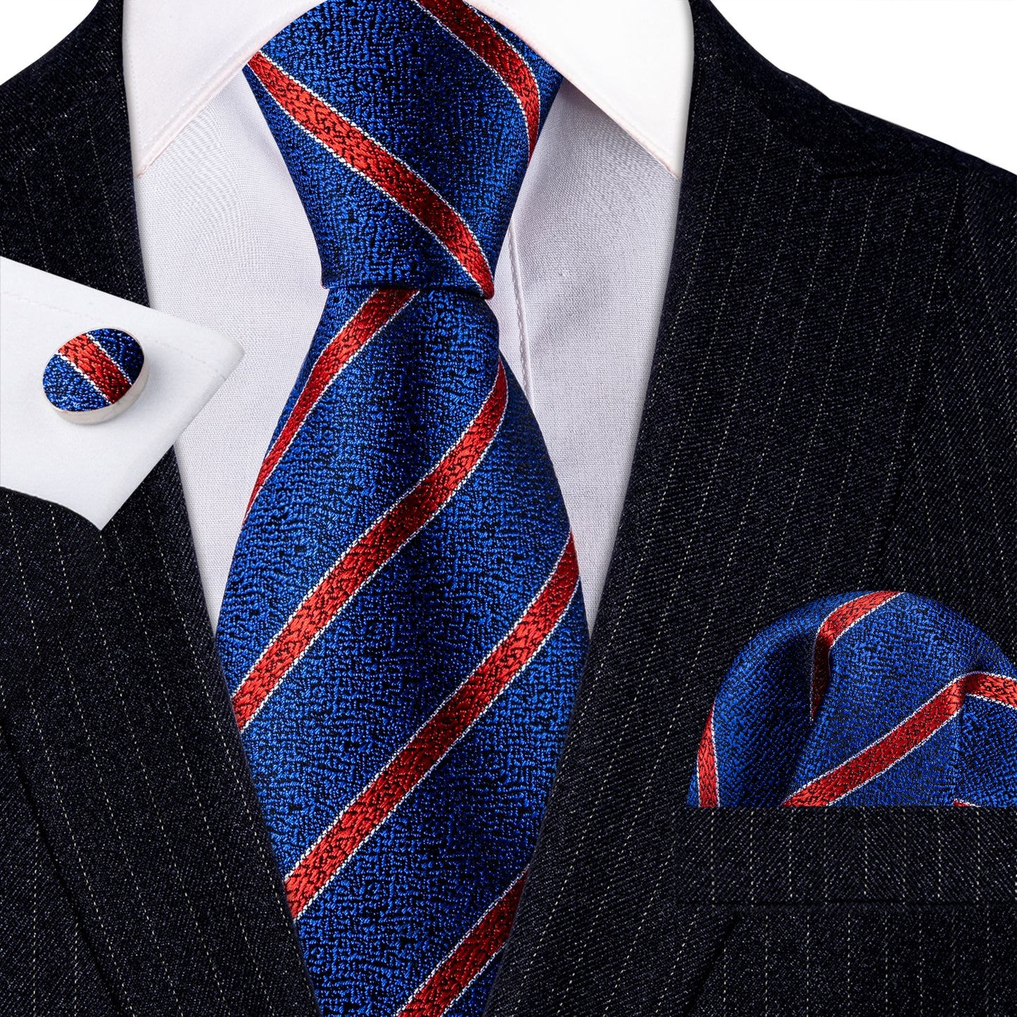 Striped Silk Tie Set