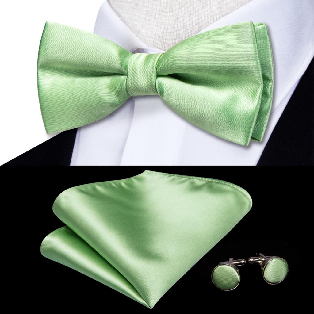 Solid Silk Pre-tied Bow Tie