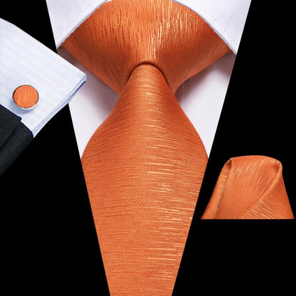 Orange Silk Elegent Tie