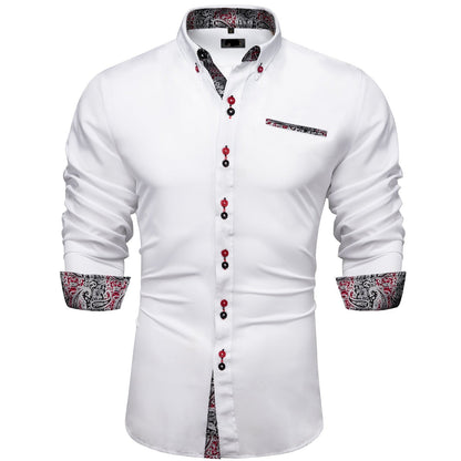 Mens Solid Long Sleeve Shirts