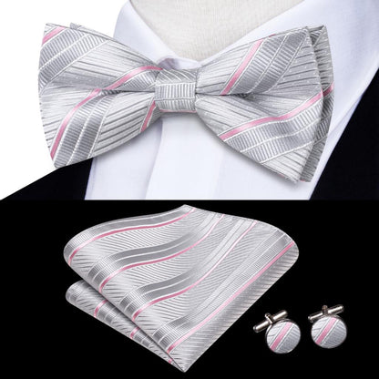 Solid Silk Pre-tied Bow Tie