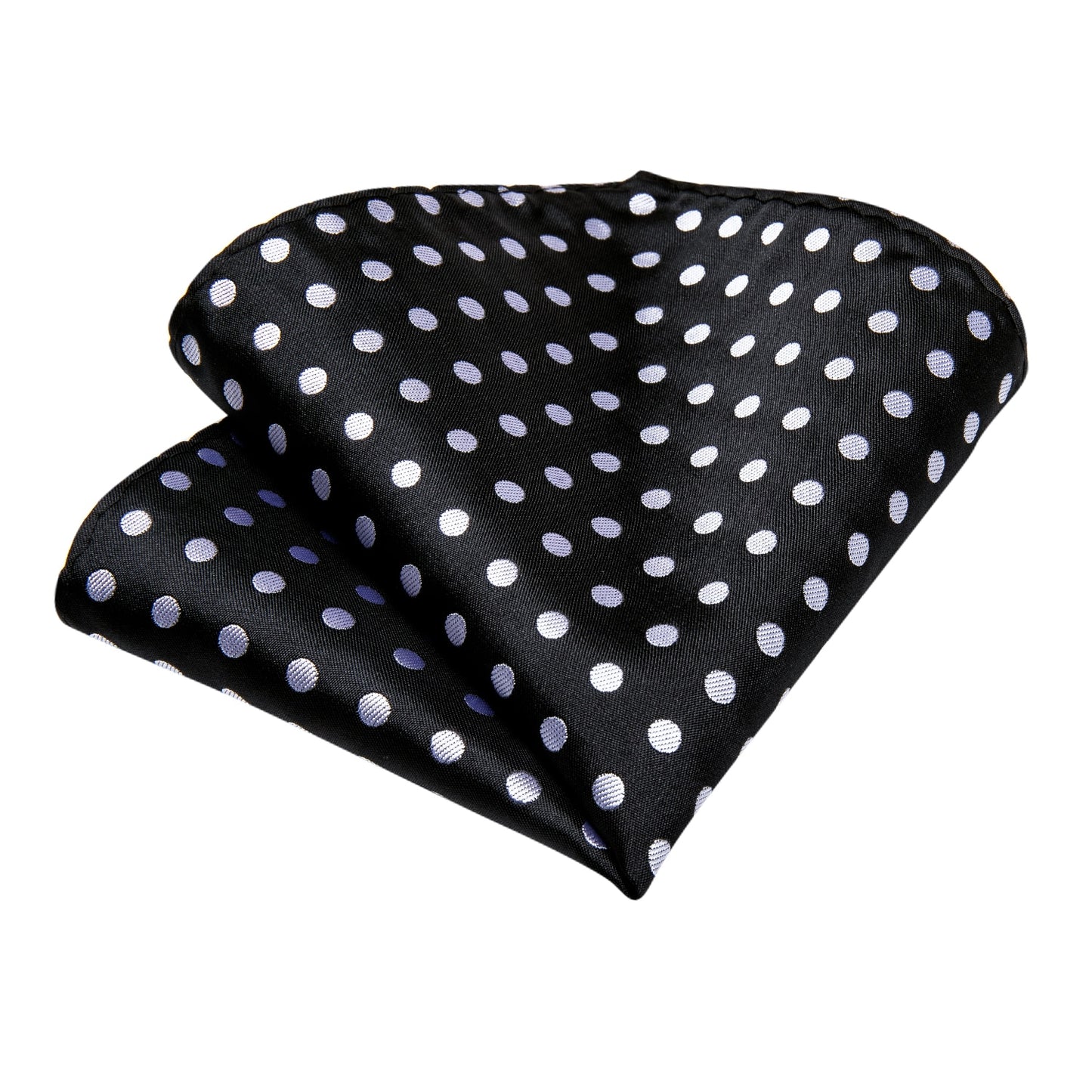 White Dot Black Silk Ties