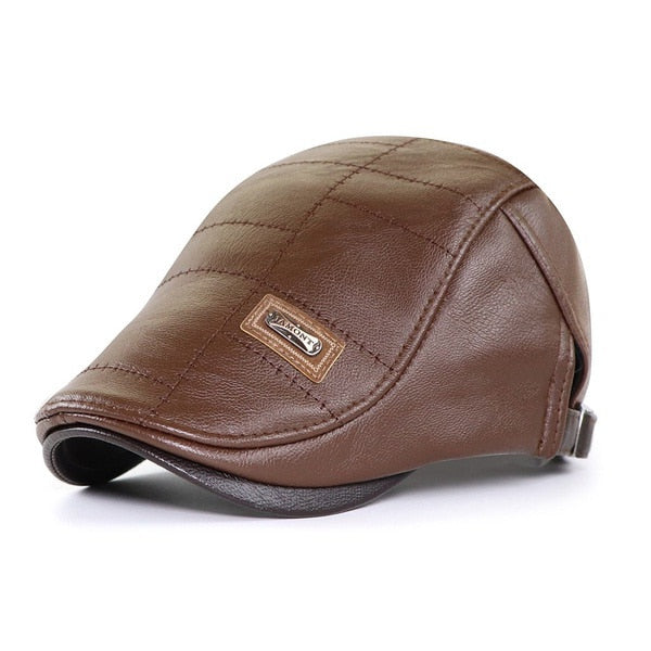 PU Leather Newsboy Hats