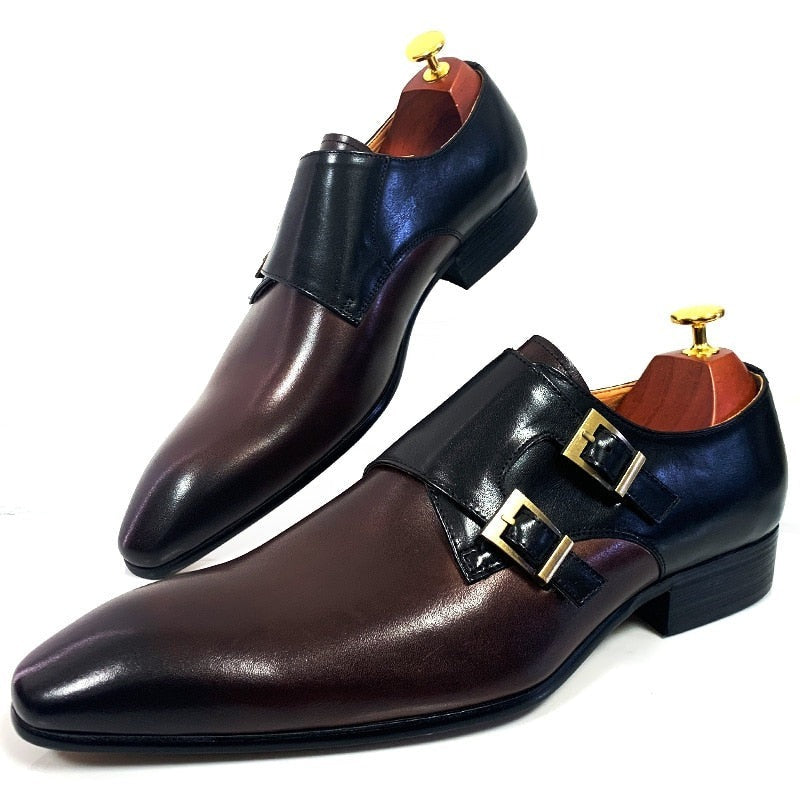 Double Strap Mens Loafers