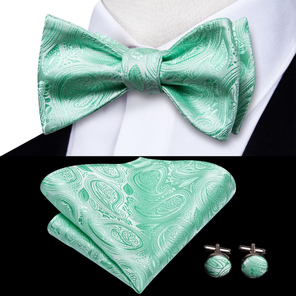 Jacquard Silk Mens Self Bow Tie