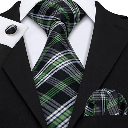 Plaid Silk Tie Set