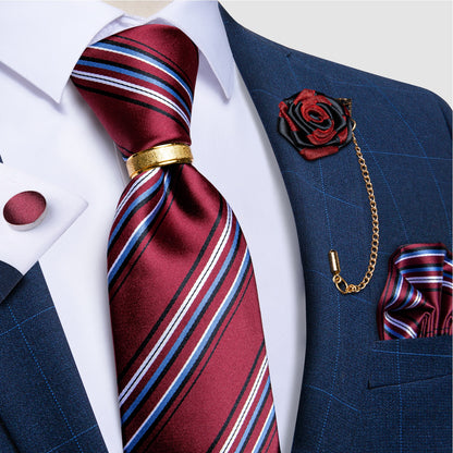 Luxury Paisley Solid Tie Set