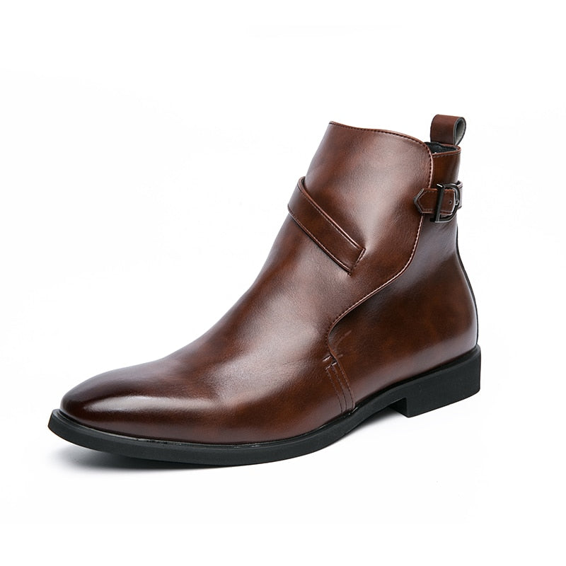 Men's Ankle Buckle Strap Boots