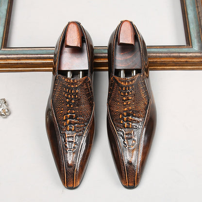 Crocodile Printed Dress Shoes