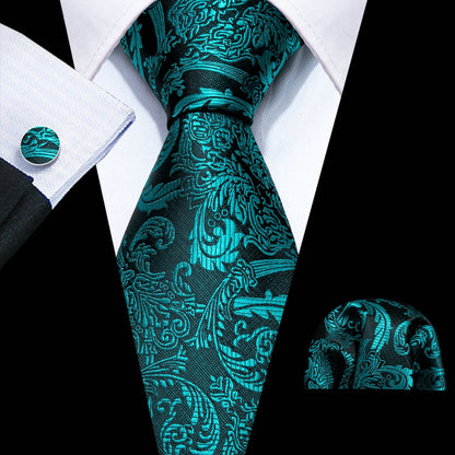 Floral Silk Tie Hanky Set