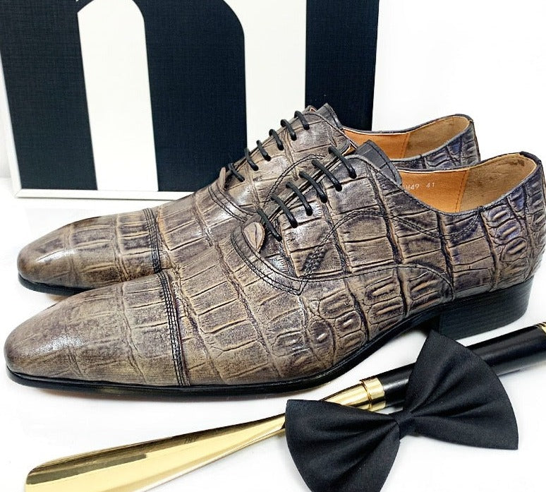 Italian Crocodile Pattern Shoes