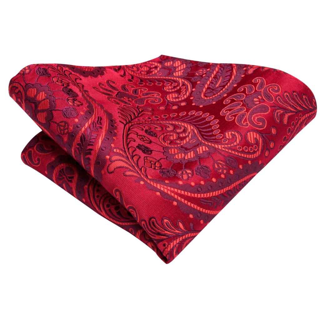 Burgundy Paisley Flroal Tie