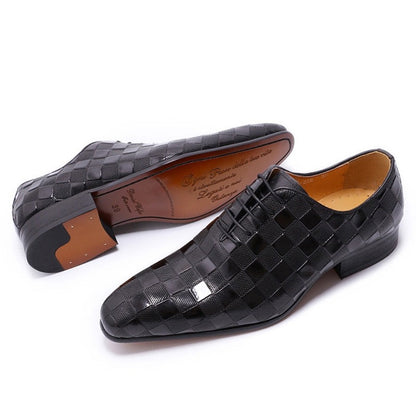 Plaid Print Mens Shoes