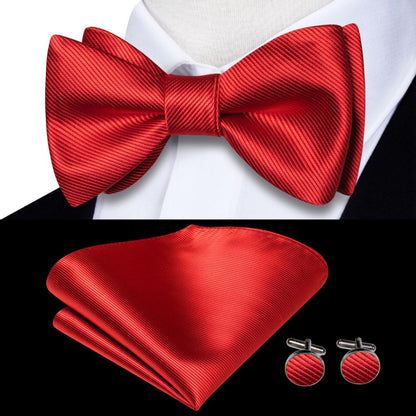 Jacquard Silk Mens Self Bow Tie