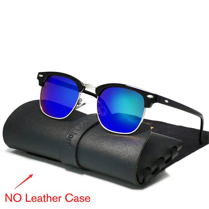 Semi Rimless Retro Sunglasses