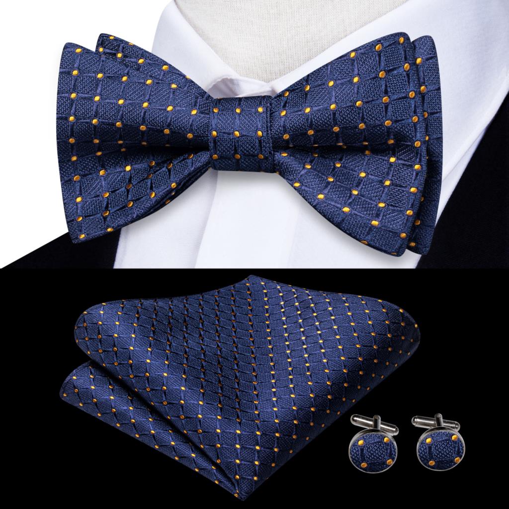 Jacquard Silk Mens Self Bow Tie