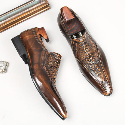 Crocodile Printed Dress Shoes