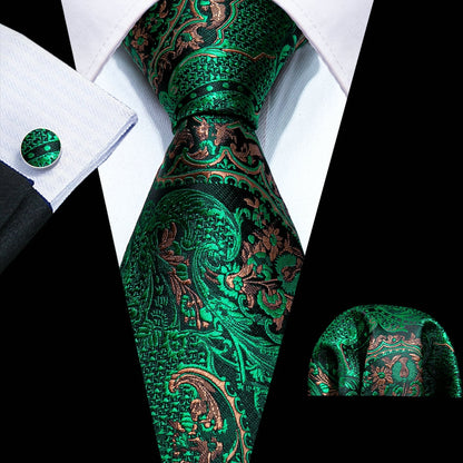 Floral Silk Tie Hanky Set