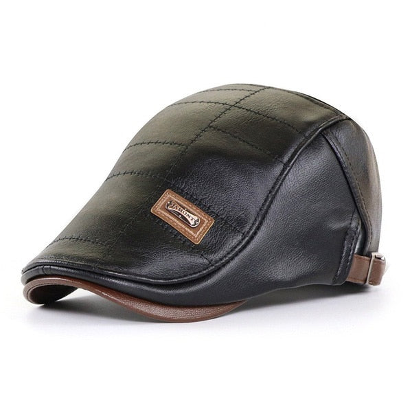 PU Leather Newsboy Hats