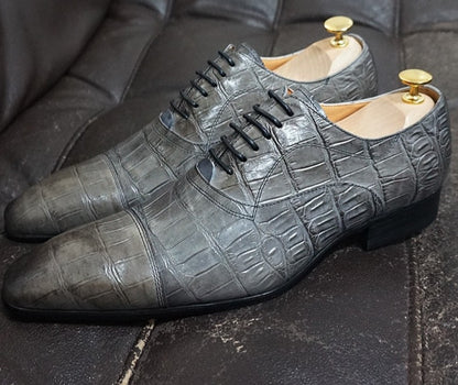 Crocodile Pattern Men Shoes