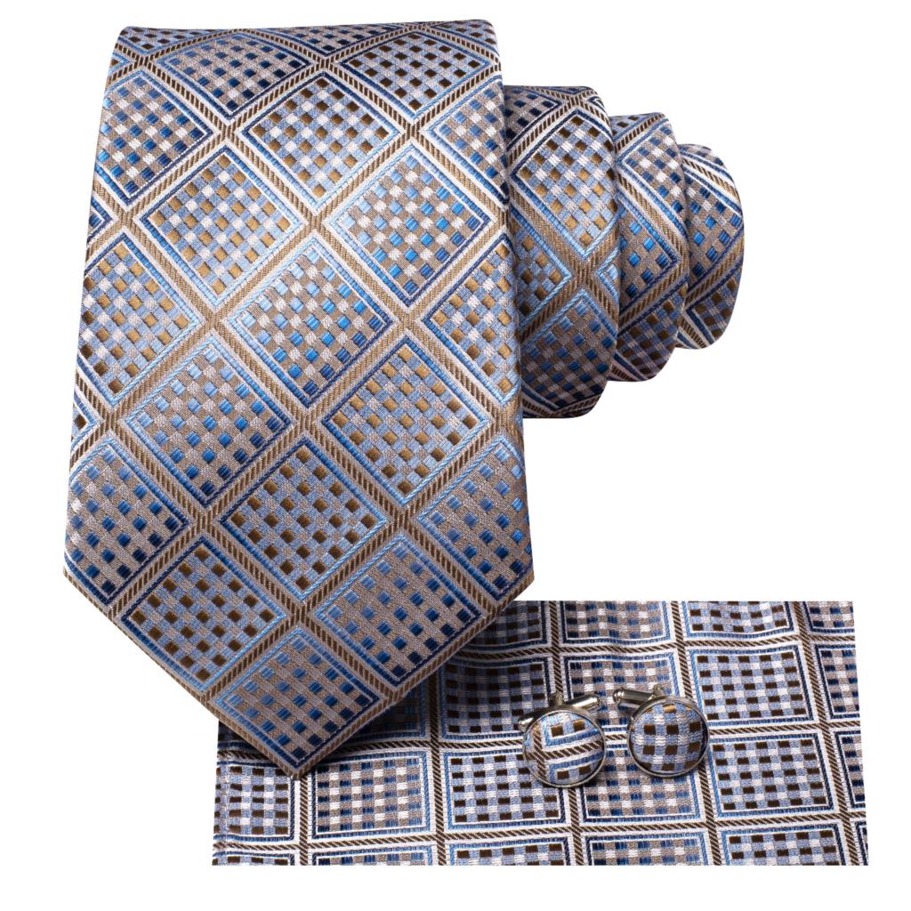 Fashion Plaid Silk Tie Set