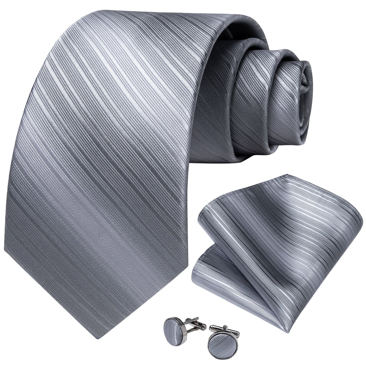 Gray Paisley Silk Ties Set