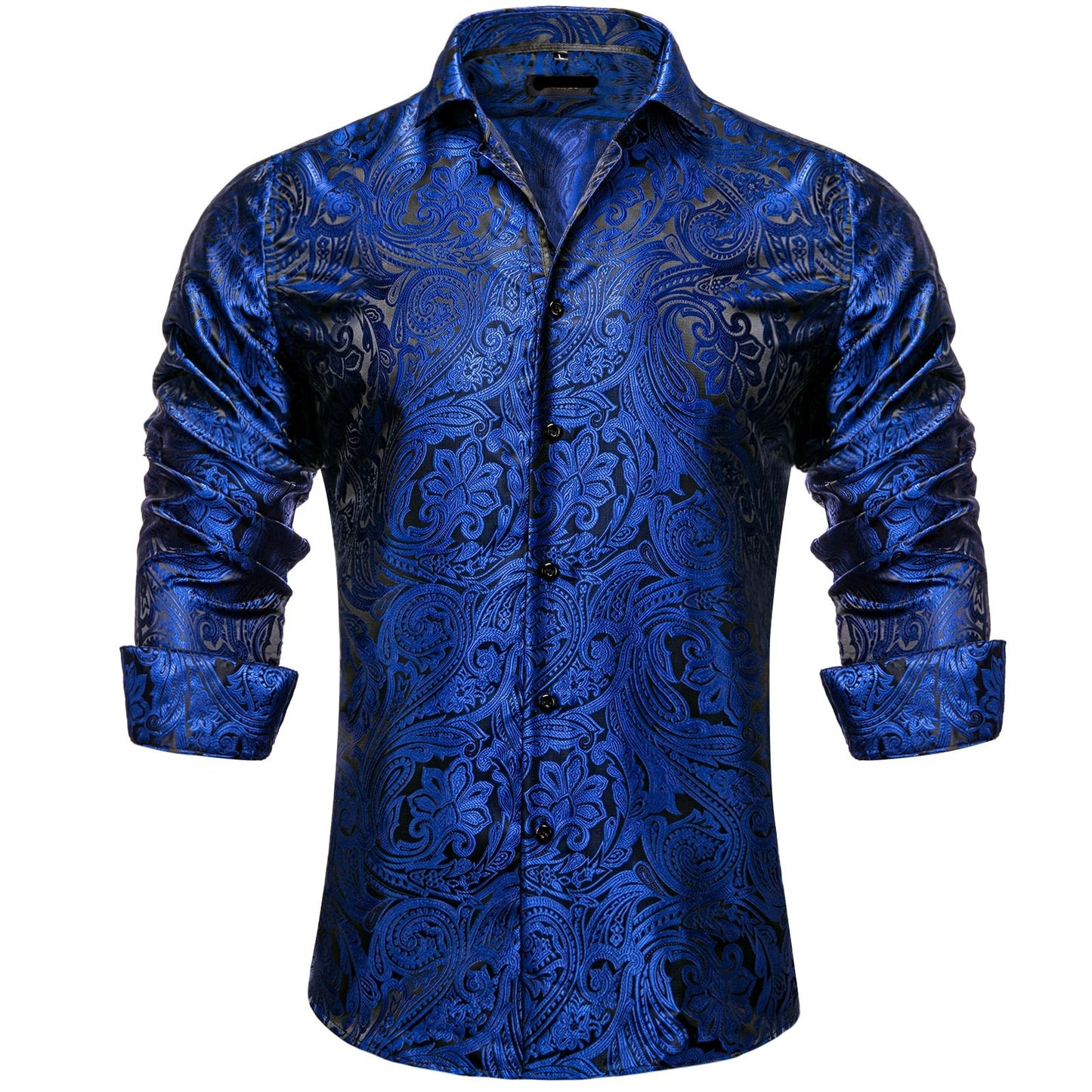 Long Sleeve Paisley Silk Shirts