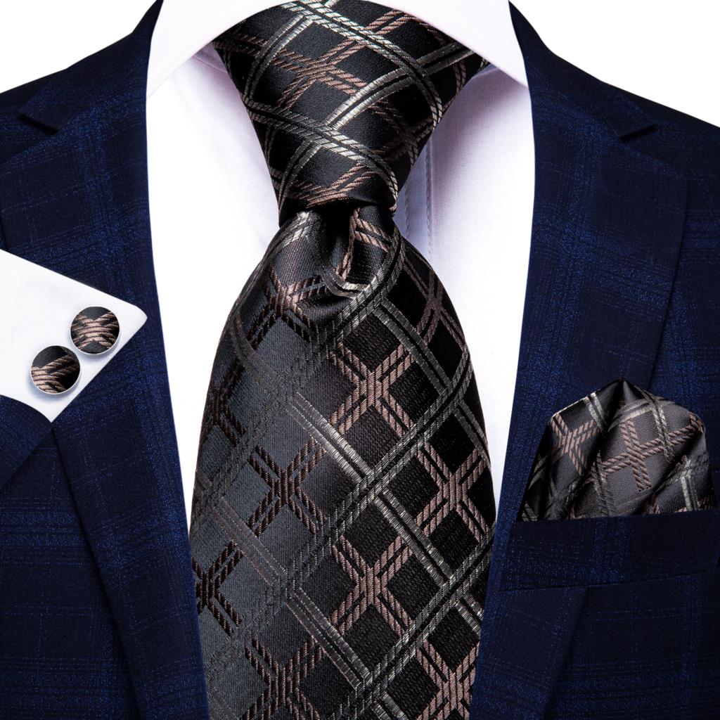 Plaid Silk Tie Set