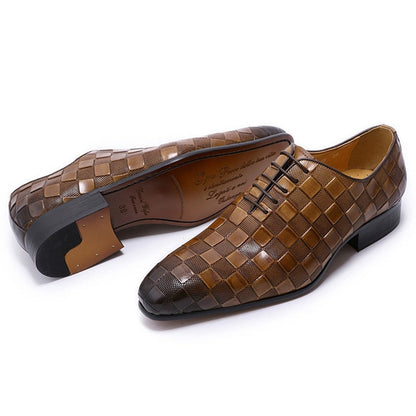 Plaid Print Mens Shoes