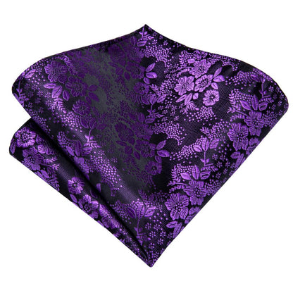 Purple Floral Ties Set