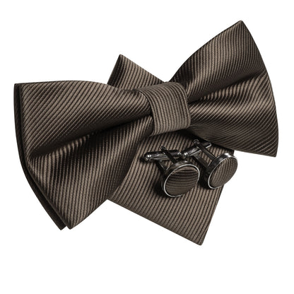 Solid Silk Pre-tied Bow Tie