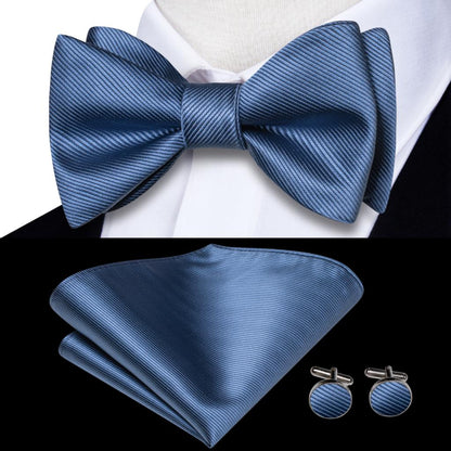 Jacquard Silk Mens Self Bow Tie