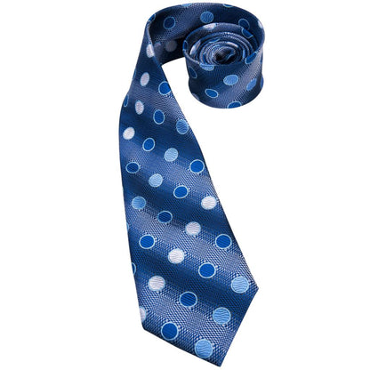 Royal Blue Dot Tie Set