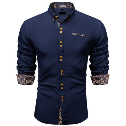 Mens Solid Long Sleeve Shirts