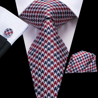 Fashion Plaid Silk Tie Set