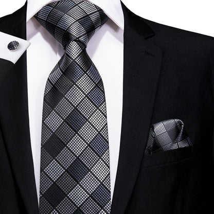 Fashion Plaid Silk Tie Set