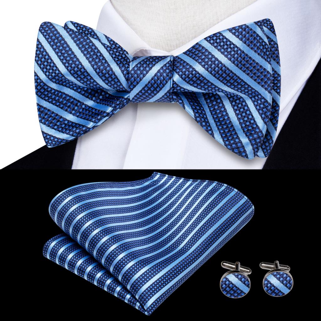 Jacquard Silk Mens Self Bow Tie