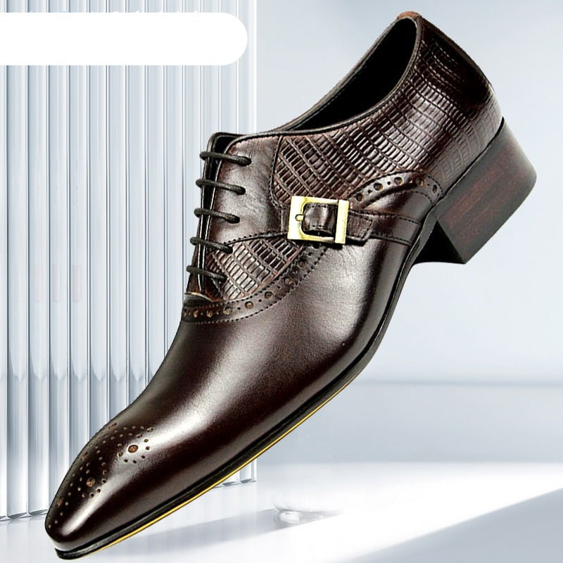 Deluxe Genuine Leather Brogue Shoes