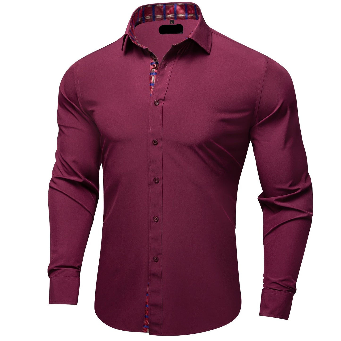 Luxury Solid Sleeve Dress Shirt