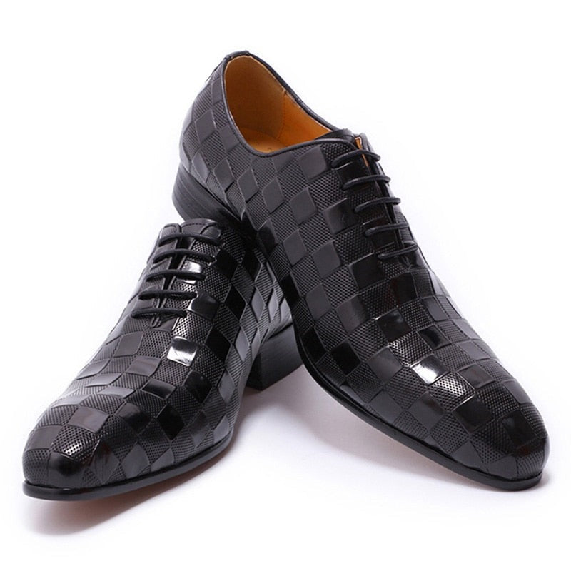 Plaid Print Mens Shoes