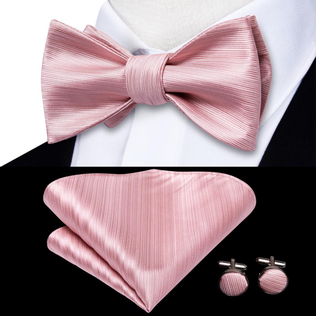 Jacquard Silk Mens Self Bow Tie