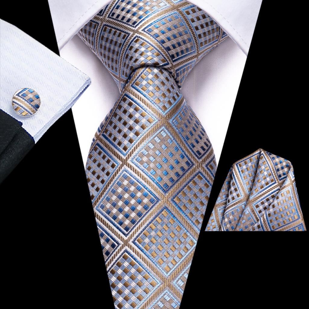 Fashion Plaid Silk Tie Set