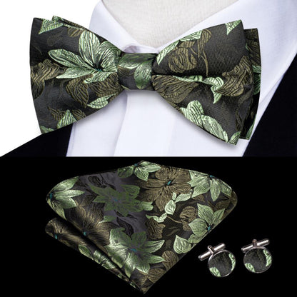 Solid Silk Pre-tied Bow Tie